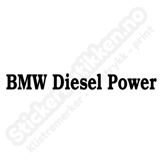 BMW diesel power streamer
