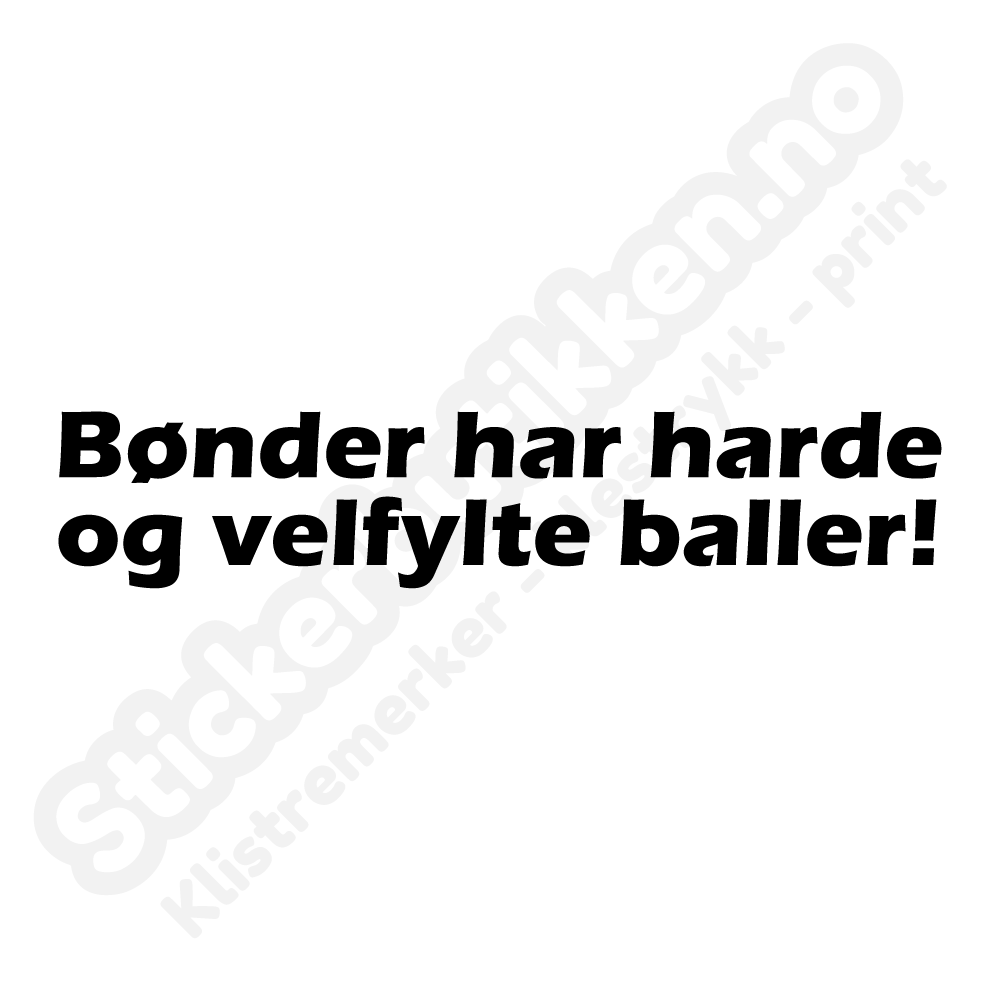 Bønder har harde baller