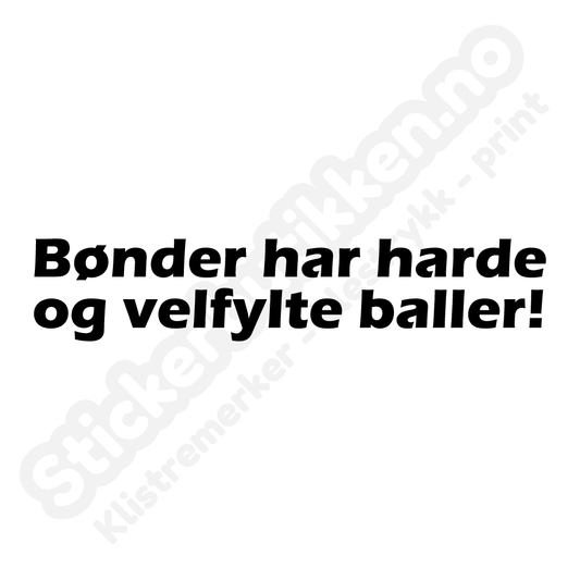 Bønder har harde baller