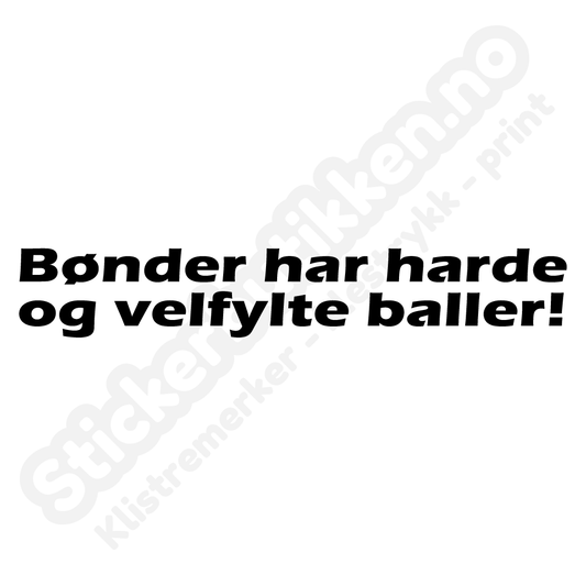 Bønder Har Harde Baller Streamer