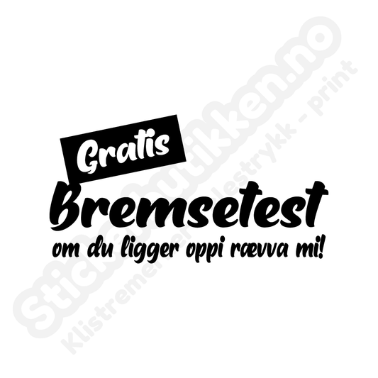 Gratis bremsetest
