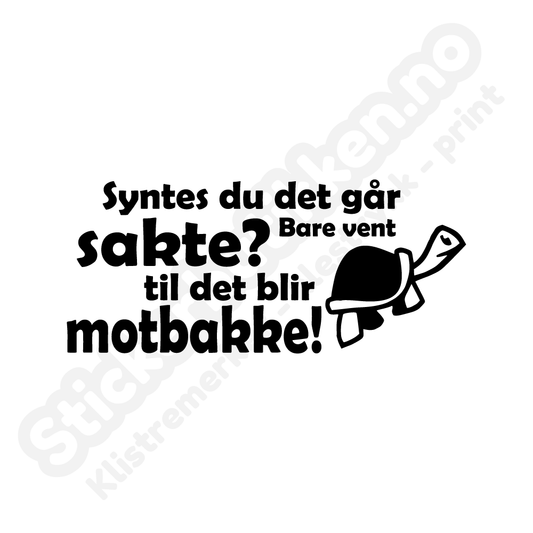 Syntes du det går sakte?