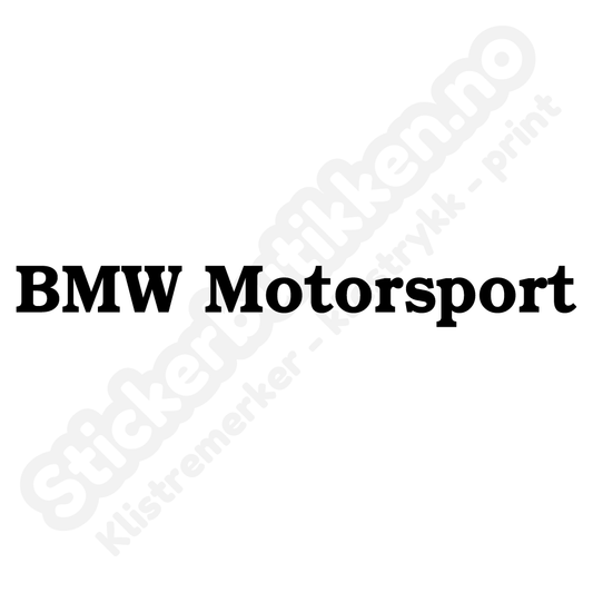 BMW motorsport streamer