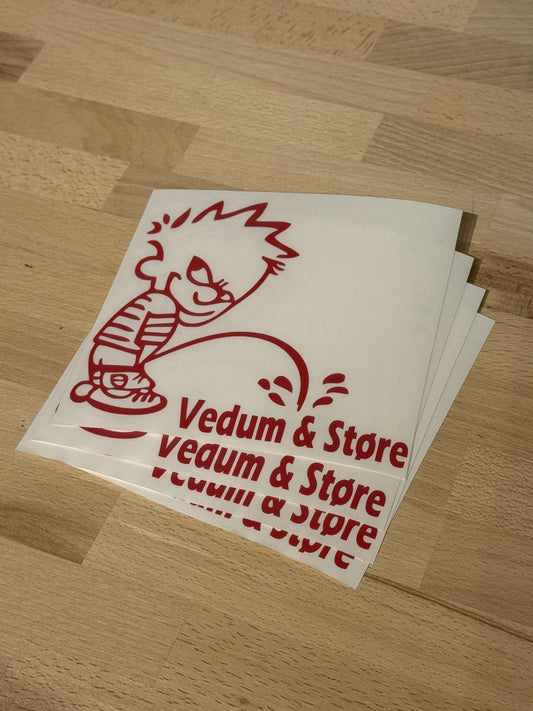 Pee-On Vedum Og Støre 15x15cm Rød