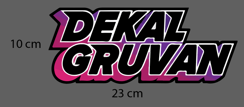 Dekal Gruvan 23x10 cm