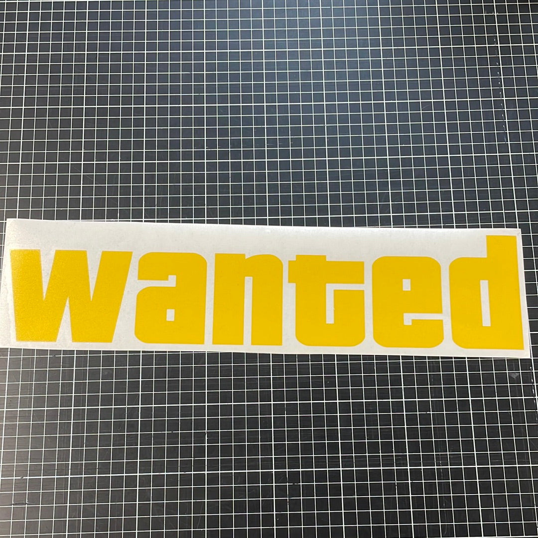 Wanted sticker