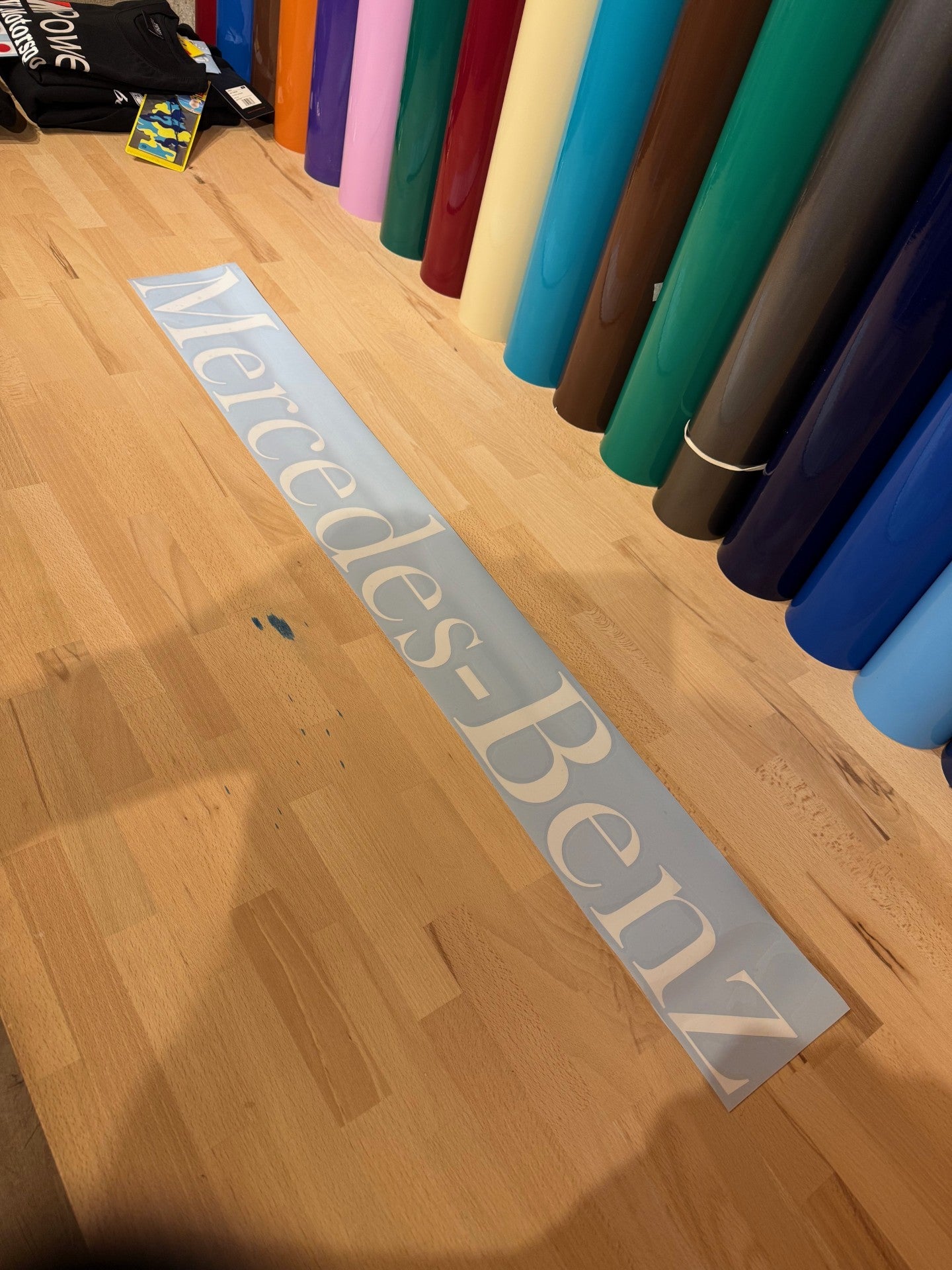 Mercedes-Benz 90x12cm Hvit