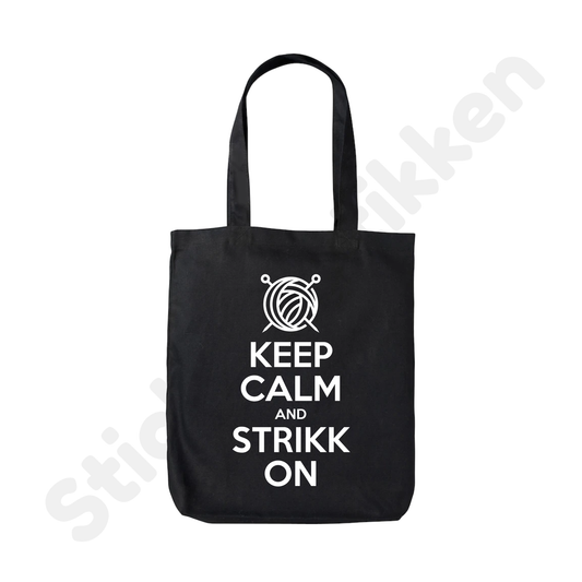 KEEP CALM AND STRIKK ON Tøyveske