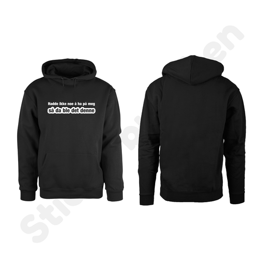 Hadde ikke noe å ha på meg..