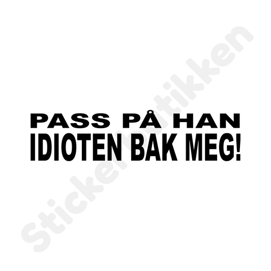 Pass På Han Idioten Bak Meg!