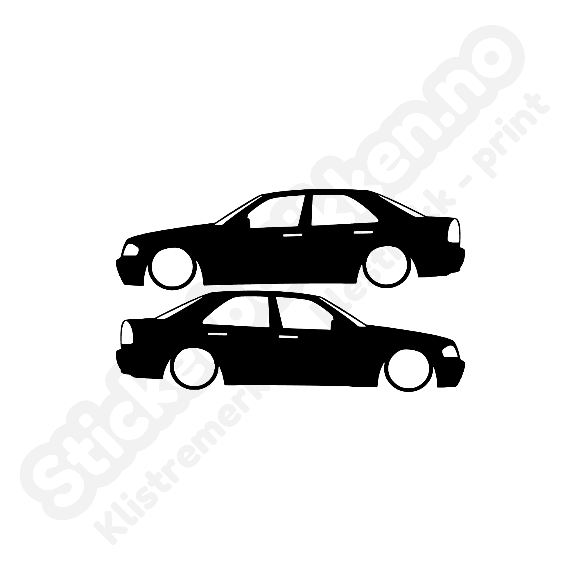 Mercedes Senka W202 Sedan 2-Pakk – Stickerbutikken.no