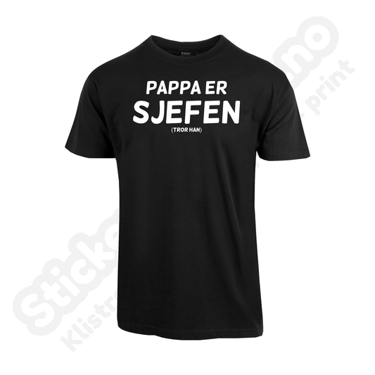 T-skjorte barn: Pappa er sjefen