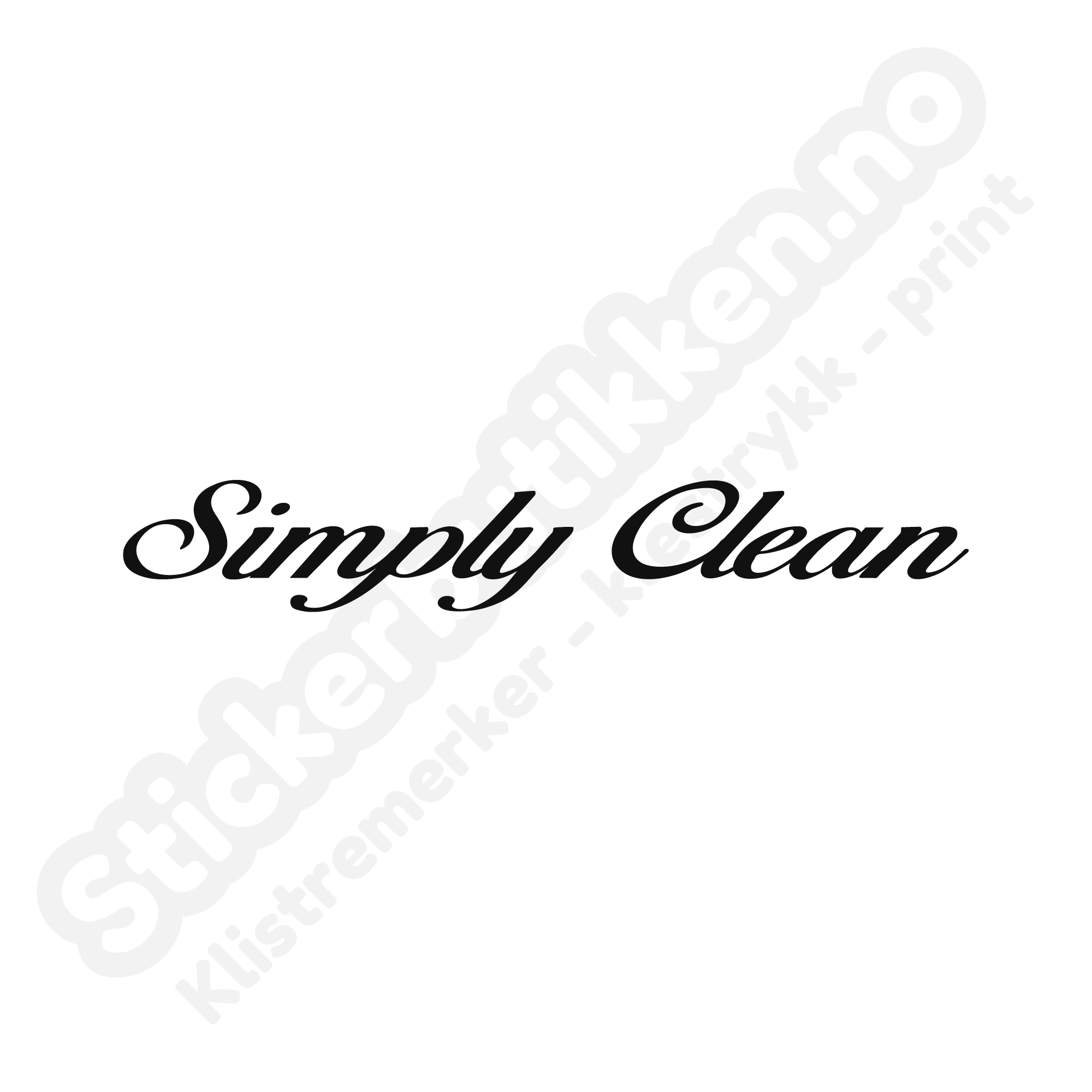 Simply Clean – Stickerbutikken.no