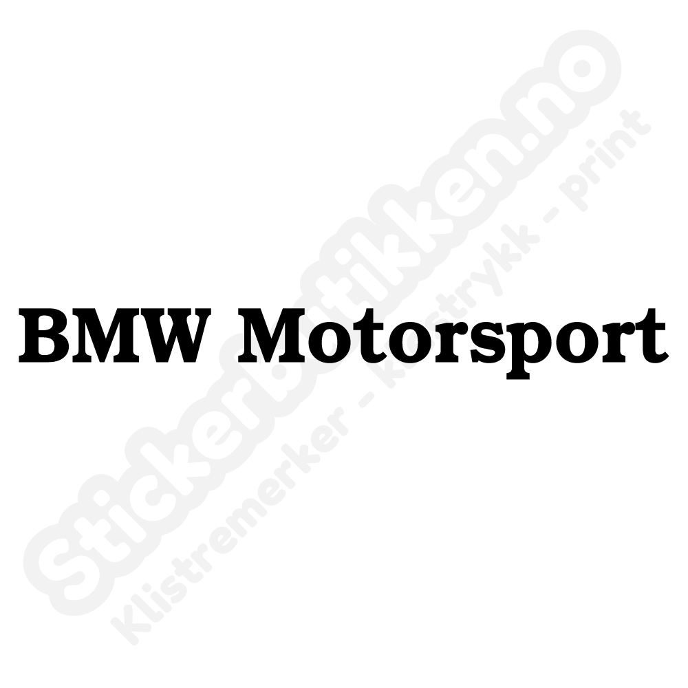 BMW motorsport streamer