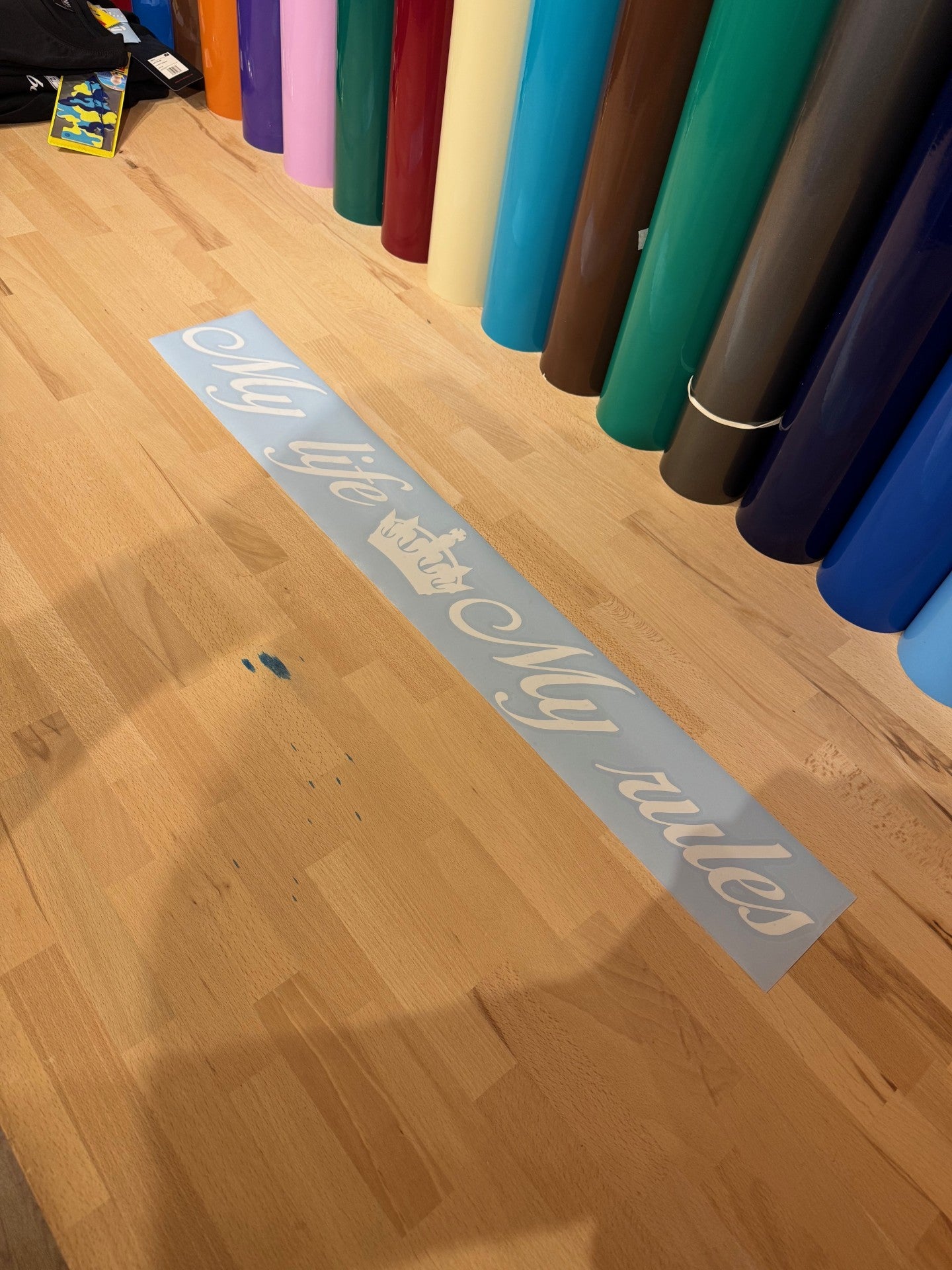 My Life My Rules 80x10cm Hvit