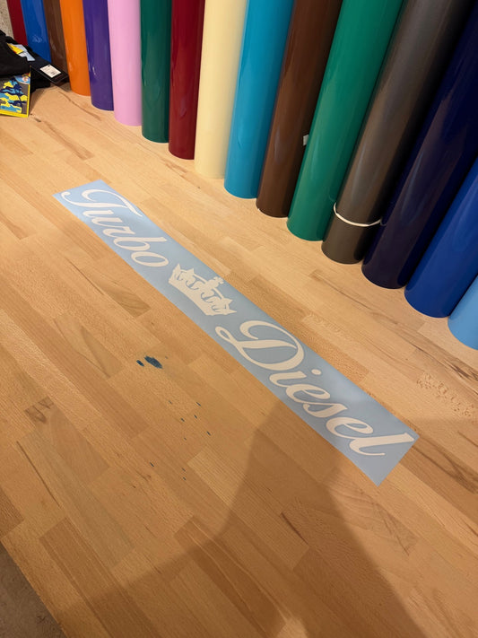 Turbo Diesel 80x10cm Hvit