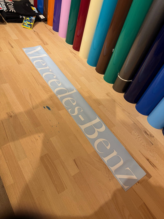 Mercedes-Benz 90x12cm Hvit