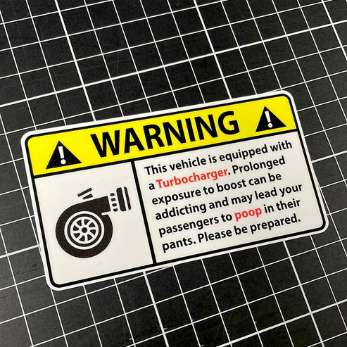 Warning Turbocharger – Stickerbutikken.no