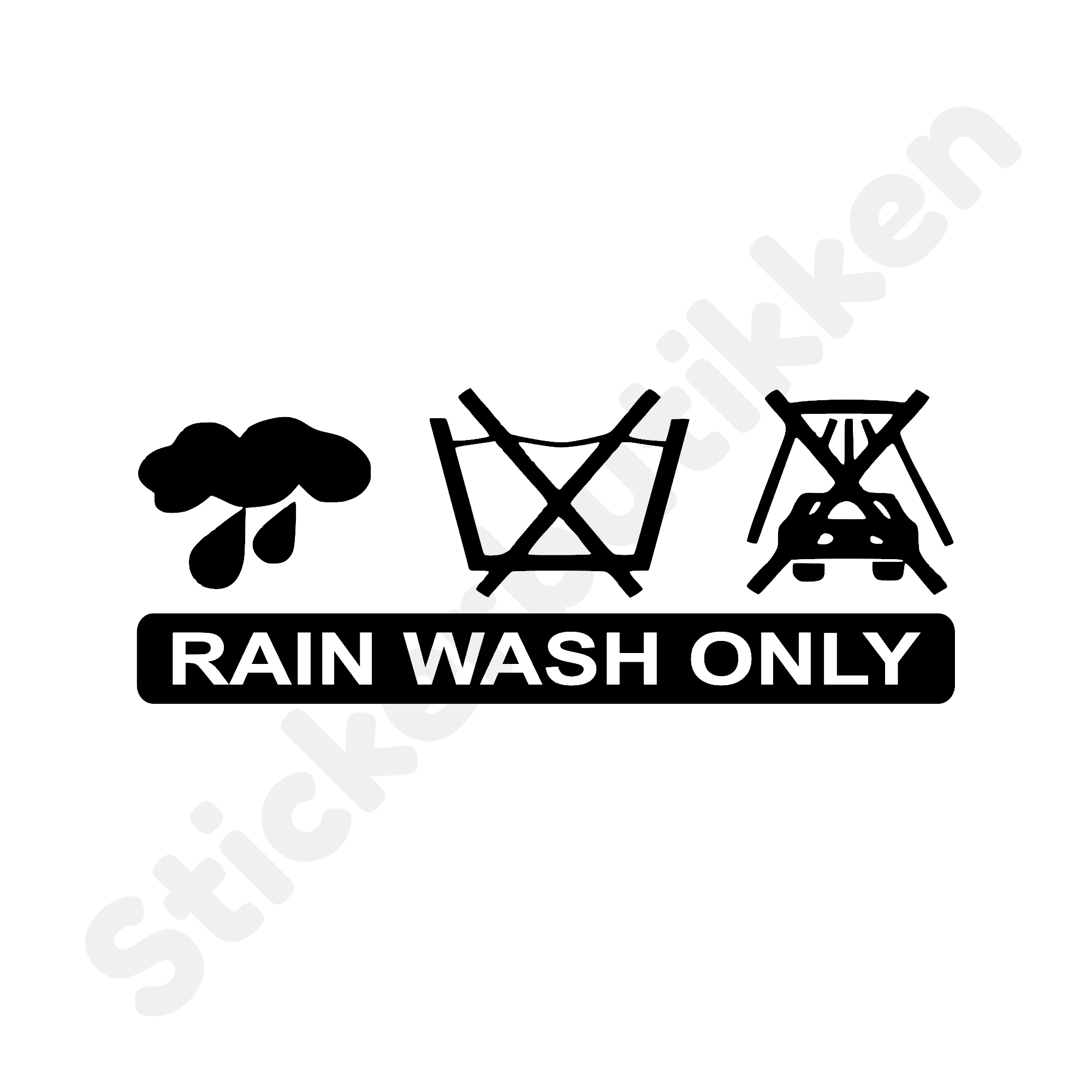 Rain Wash Only Stickerbutikken no rain-wash-only-stickerbutikken-no