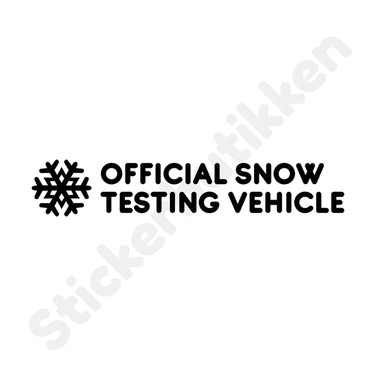 Official Snow Testing Vehicle